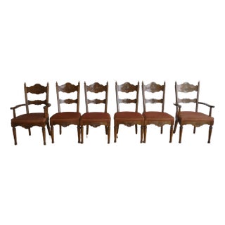 1970s Set of Six Vintage Henredon Dining Chairs For Sale