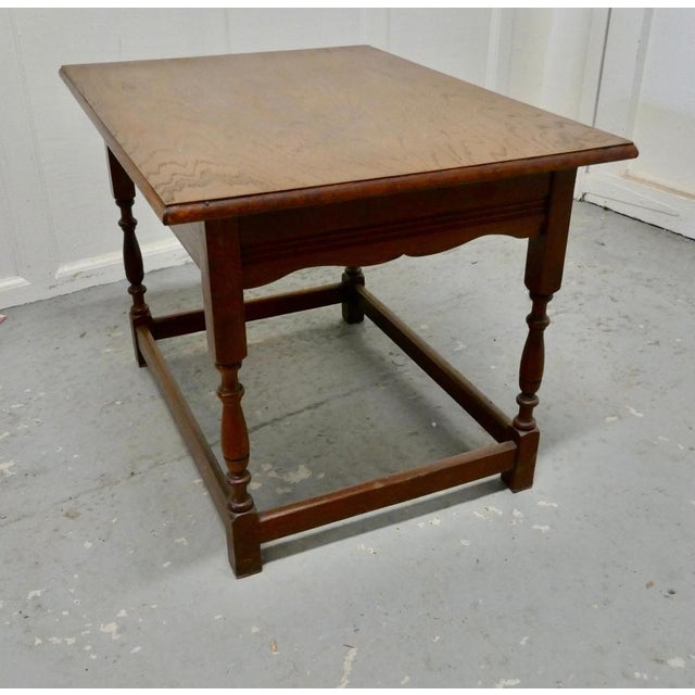 Wood Late Victorian Golden Oak Occasional Side Table, 1890s For Sale - Image 7 of 8