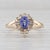 0.96ctw Pear Tanzanite Diamond Halo Ring 14k Yellow Gold Size 7 Engagement For Sale - Image 4 of 8