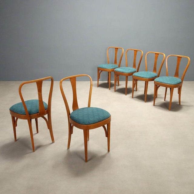 Beech Dining Chairs, 1960s, Set of 6 For Sale - Image 10 of 10