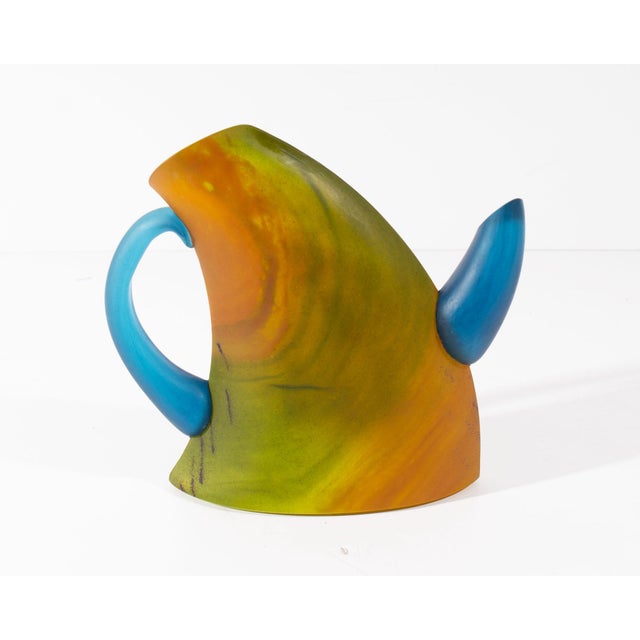 Postmodern Kjell Engman Signed Kosta Boda Limited Edition Teapot Sculpture For Sale - Image 3 of 8