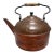 Vintage Large Rustic French Copper Tea Kettle Decor Accent Vessel For Sale