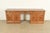 A gorgeous Scandinavian or Nordic "Viking Oak" executive credenza or desk return By Romweber USA, Circa 1960s Carved oak,...