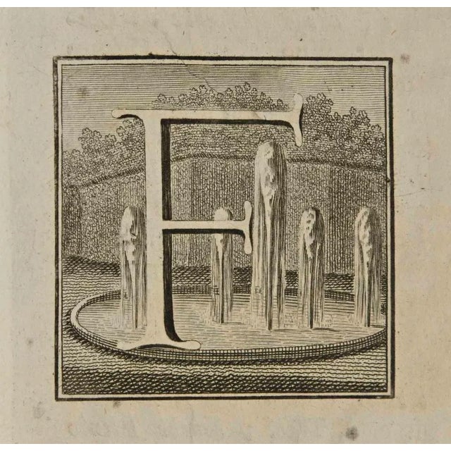 Letter of the Alphabet F, from the series "Antiquities of Herculaneum", is an etching on paper realized by Luigi...