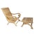 Outdoor teak scroll chair and ottoman set. Each may vary in exact wood tones, grain, and natural imperfections. Great for...
