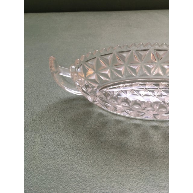 1940’s Imperial Glass Triangle Patterned Handled Dish For Sale In Jacksonville, FL - Image 6 of 13