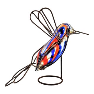 Bird Sculpture Mercury Glass For Sale