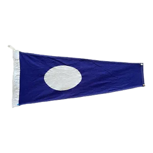 Vintage American Nautical Signal Flag Cotton Yachting Flag Blue and White