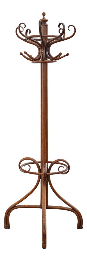 Antique Bentwood Hallway Stand for Hats, Coats, Sticks, and Umbrellas, 1900