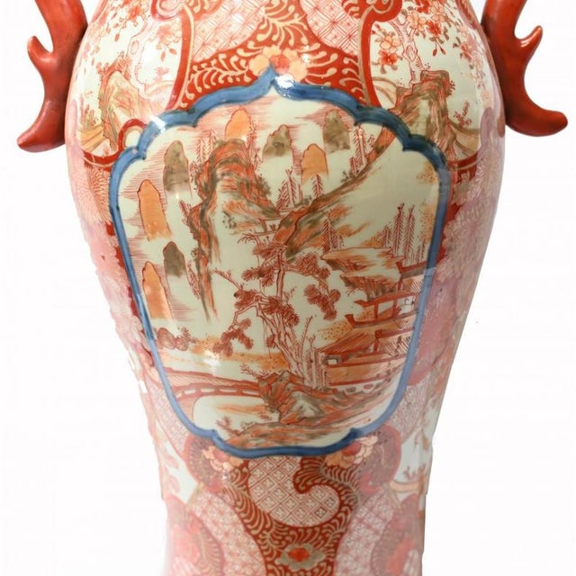 Japanese Kutani Porcelain Vases, 1890s, Set of 2 For Sale - Image 3 of 5