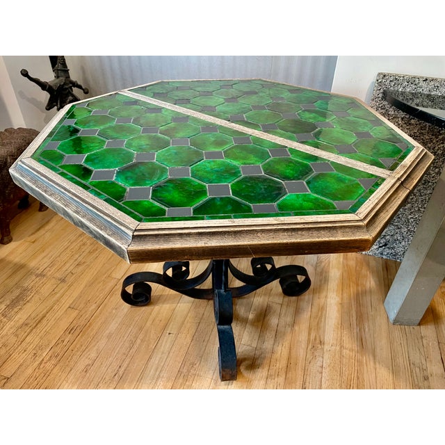 Wood 1960s Spectacular Brutalist Mid Century Inlaid Tile Dining Table For Sale - Image 7 of 7