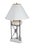 Vintage Neoclassical Directoire Style Travertine Stone & Iron Buffet Table Lamp For Sale - Image 4 of 11