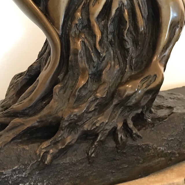 Studio Contemporary Abstract Bronze Sculpture Fluid Merging Forms Roots; People, Family Tree Initials j.b.c. For Sale - Image 11 of 12