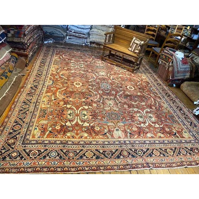 Early 20th Century Mahal Rug For Sale - Image 11 of 12