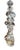 Beautiful, clear crystal lamp by George Kovacs. The chic, modern design looks like a stack of smooth stones. The central...