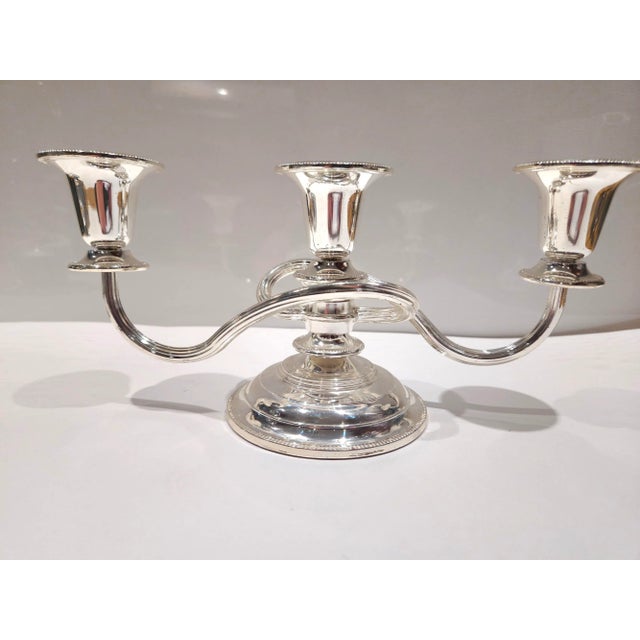 Vintage 1980s Zinc Plated Candelaria For Sale - Image 6 of 9