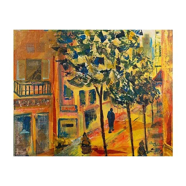 1960s 'New Orleans Street' by Alice Childray, American Post-Impressionist For Sale - Image 5 of 5