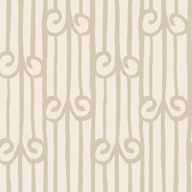 Soicher Marin Matsuri Wallpaper in Tan & Cream - 3 Panels | Chairish