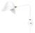 Mid-Century Modern White Anthony Wall Lamp with Round Fixation Box by Serge Mouille For Sale