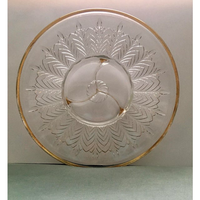 1950s Jeanette Glass Appetizer Platter For Sale - Image 9 of 10