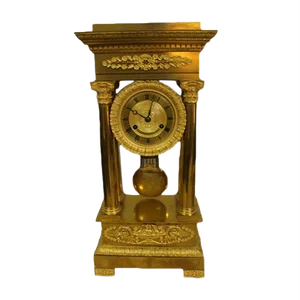19th Century Golden Bronze Pendulum Clock