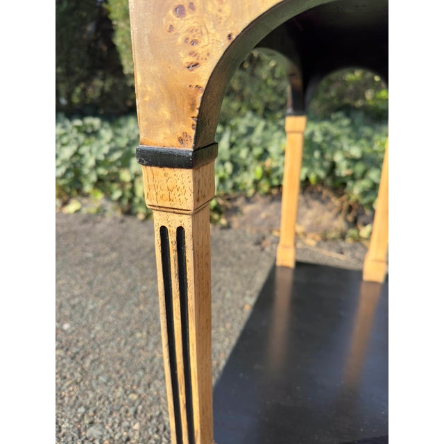 1950s Neoclassical Italian Ebonized Burl Side Table For Sale In Washington DC - Image 6 of 9