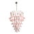 Italian Mazzega Style, Murano Chandelier, 75 Pink/Rose Glass Petals For Sale