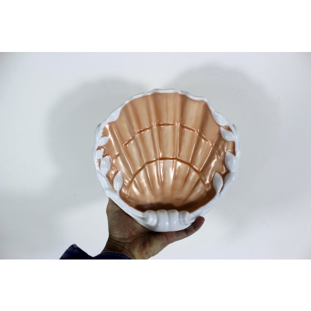 Vintage Ceramic Shell Bowl Mottahedeh Vista Alegre Portugal For Sale - Image 10 of 10