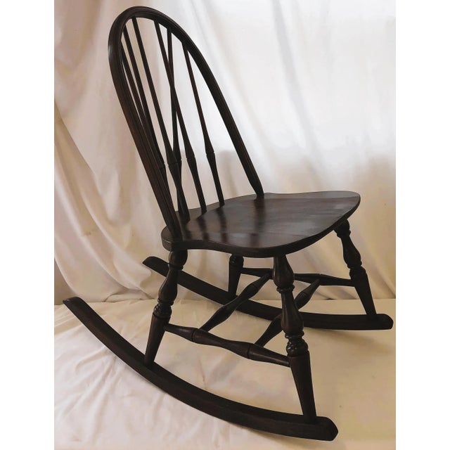 Vintage Early 20th Century Windsor Style Childs Rocking Chair For Sale - Image 10 of 10