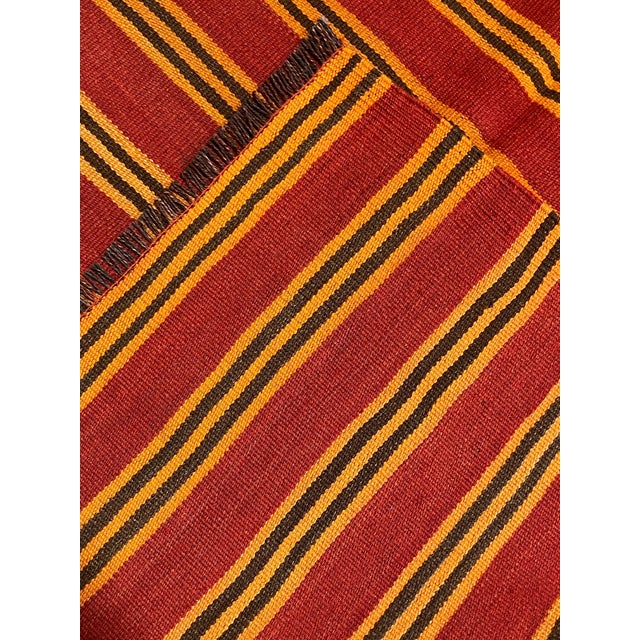 1980s Vintage Handwoven Persian Meymana Kilim Rug 5'7" X 7'3" For Sale - Image 5 of 5