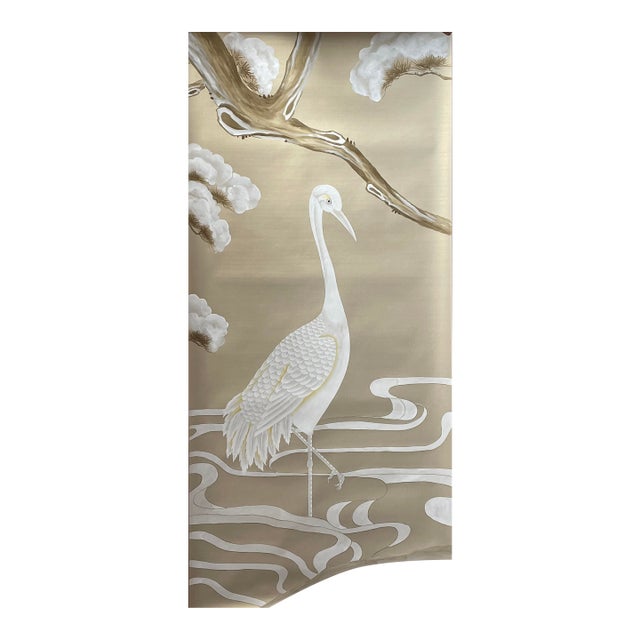 If you love the look of De Gournay wallpaper but not the price, this is for you. Elegant hand‑painted wall panel featuring...