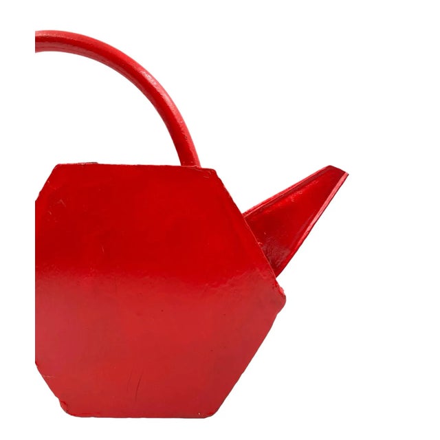 1940s Modernist Red Watering Can, France For Sale - Image 6 of 11