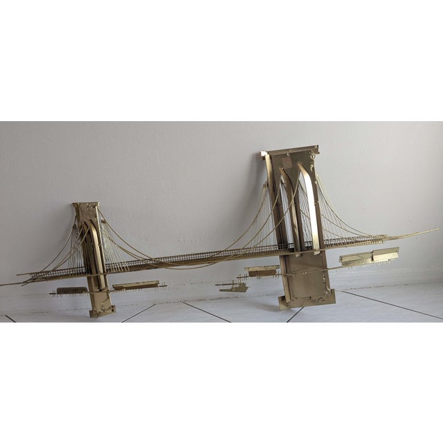 1976 Curtis Jere Brooklyn Bridge Wall Sculpture For Sale In Miami - Image 6 of 10