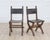 Set of Six Mid-20th Century Spanish Walnut and Leather Dining Chairs For Sale - Image 9 of 9