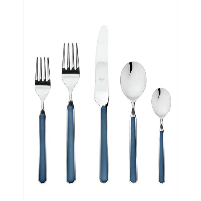 Contemporary Mepra Fantasia 20-Piece Flatware Set, Blue For Sale - Image 3 of 3