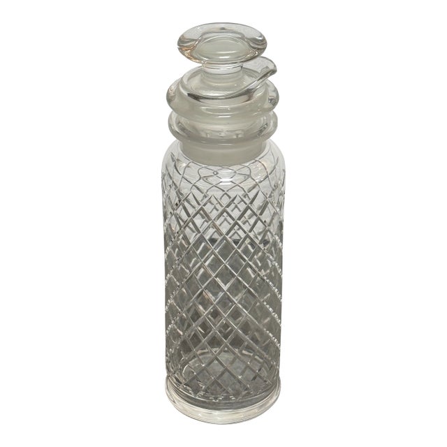 Vintage Cut Crystal Decanter For Sale