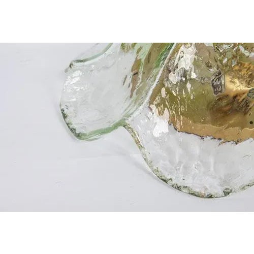 Metal Large Green Toned Murano Glass Ceiling Fixture from Kaiser Idell / Kaiser Leuchten, Germany, 1970s For Sale - Image 7 of 12