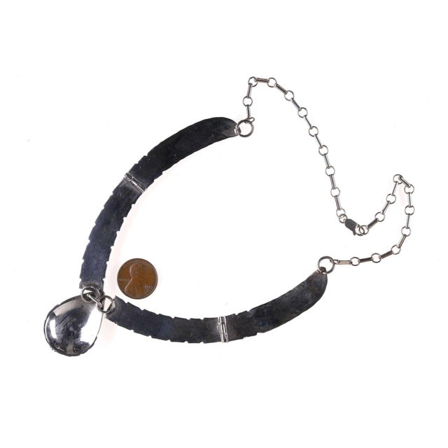 Contemporary Navajo Sterling/Turquoise necklace For Sale - Image 3 of 3