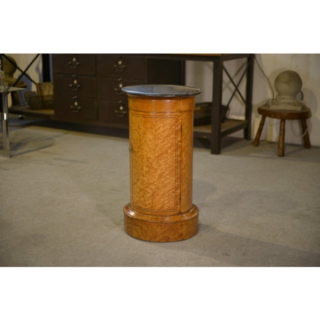 Empire-Style Side Table in Speckled Maple with Bluestone Top, 1800s For Sale - Image 13 of 13
