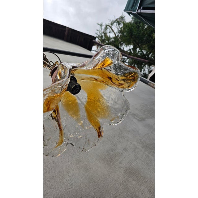 Metal and Murano Glass Chandelier, 1960s For Sale - Image 4 of 11