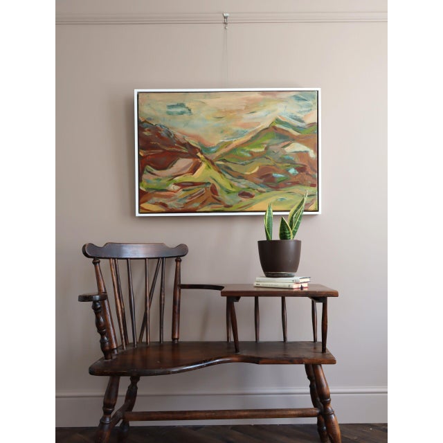 Contemporary Contemporary 'Off the Beaten Track' Original Abstract Landscape Acrylic Painting by British Artist Frances Daws, Framed For Sale - Image 3 of 10