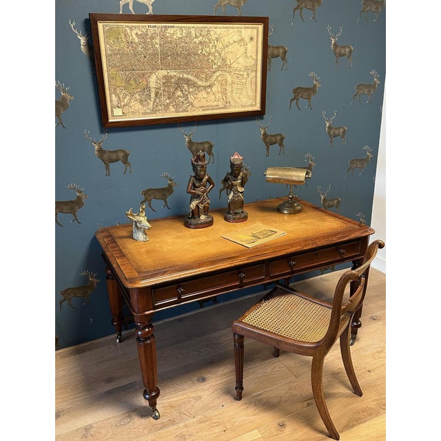 Antique Writing Table in Mahogany, 1850 For Sale - Image 10 of 12
