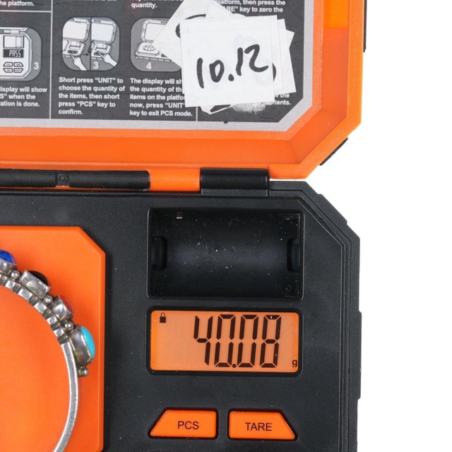 7" Darrin Livingston Navajo stering multi-stone cuff bracelet For Sale - Image 10 of 10