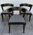 For sale is a set of 3 vintage sculptural chairs. Great sleek design , great quality heavy wooden chairs. Newly refinished...