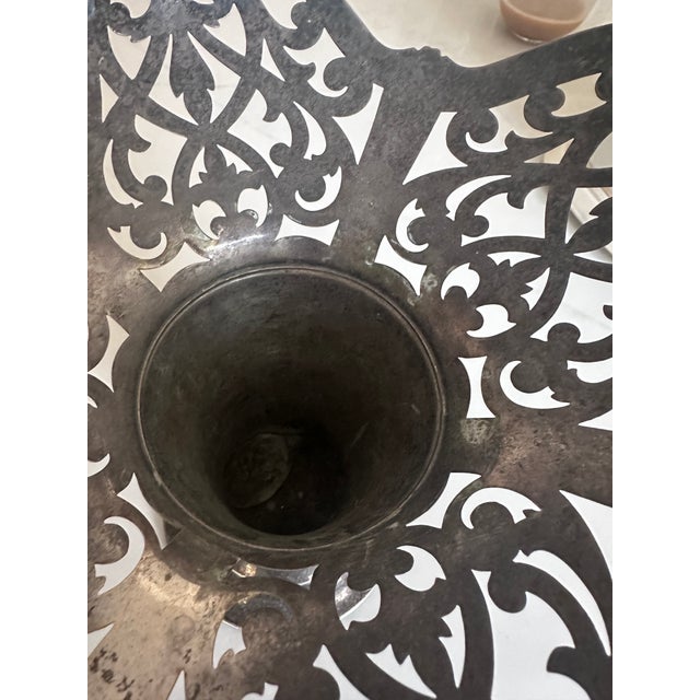 American Vintage Pierced Silverplate Basket by Pairpoint For Sale - Image 3 of 6
