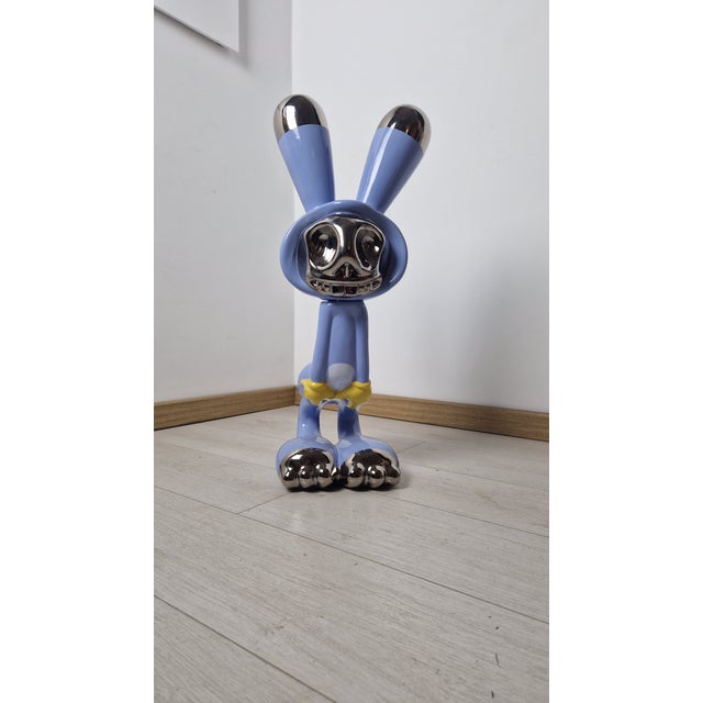 Vintage Coniglieschio Model Sculpture in Glazed Ceramic by Massimo Giacon for Studio Superego, 1990s, in Flawless...