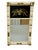 Elegant vintage Federal-style églomisé mirror by Hitchcock, featuring a distinctive ivory-toned frame with gilt accents...