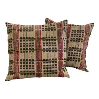 Geometric Mid-Century Style Pillows- Set of 2 For Sale