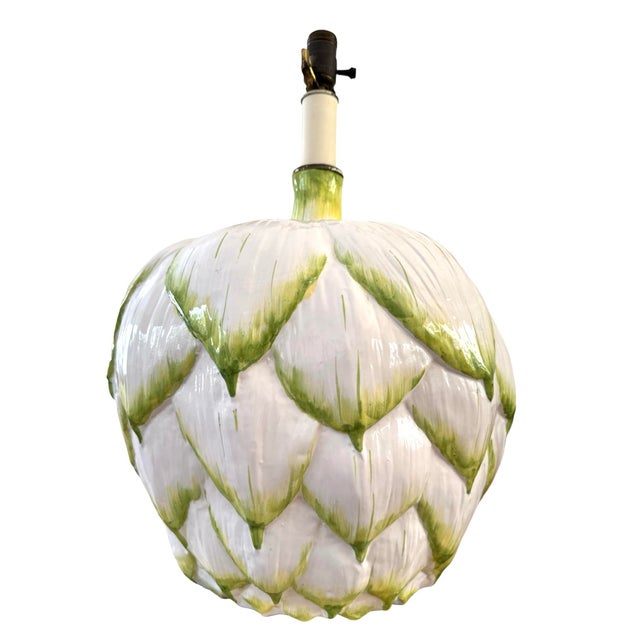 Italian Vintage Monumental Italian Artichoke Lamp For Sale - Image 3 of 11