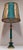 Italian Vintage Table Lamp from the 70s with Green Alabaster Base with Brass and Bronze Elements and Handmade Sequin Shade by Lamplove, 1970s For Sale - Image 4 of 9